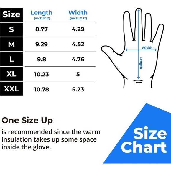 Warm 3M Thinsulate Lining  for Cold Weather Work Thermal Insulated Gloves - Picture 6 of 7